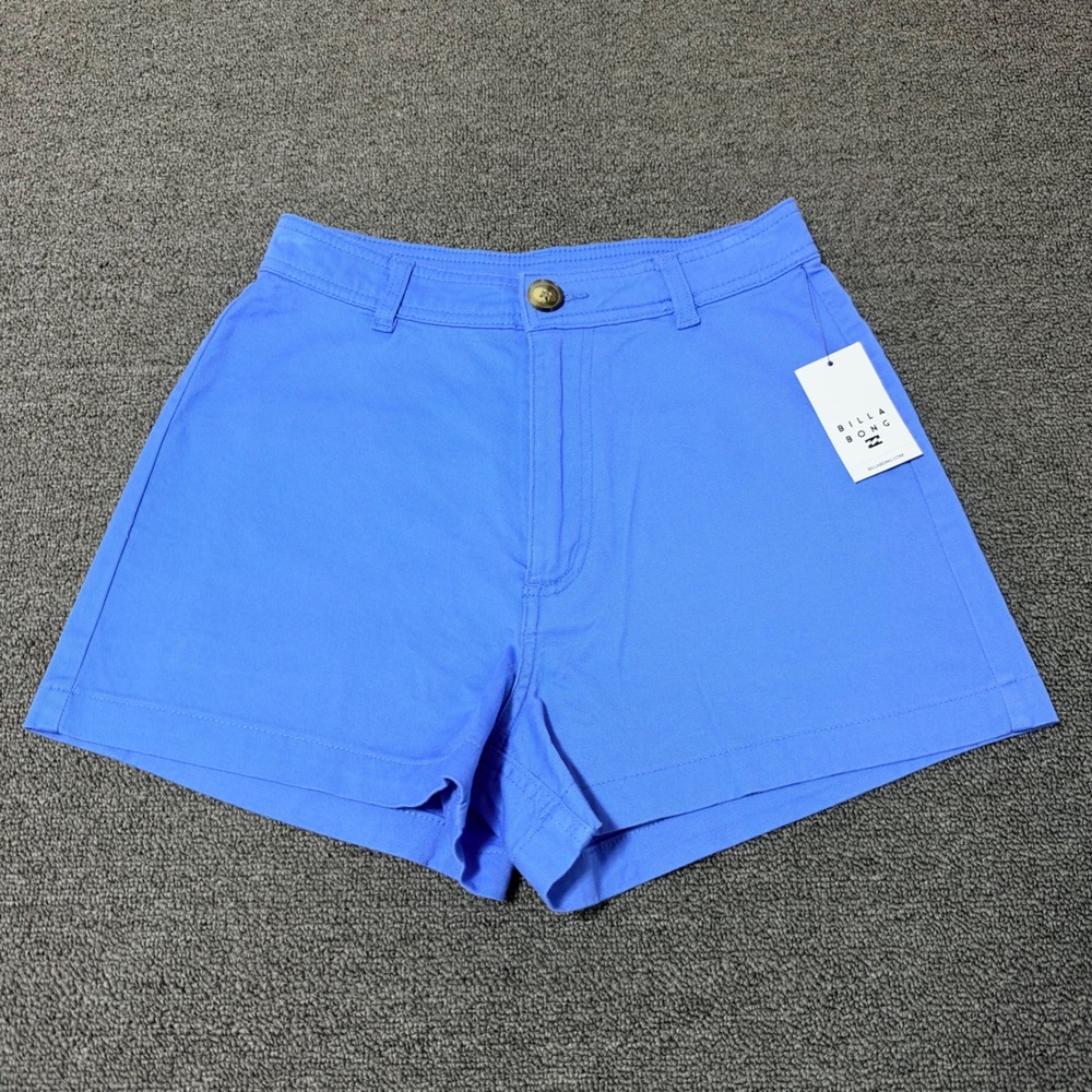 NWT Billabong Side Kick Shorts Womens 26 Blue High Waisted Casual Wear Gorpcore